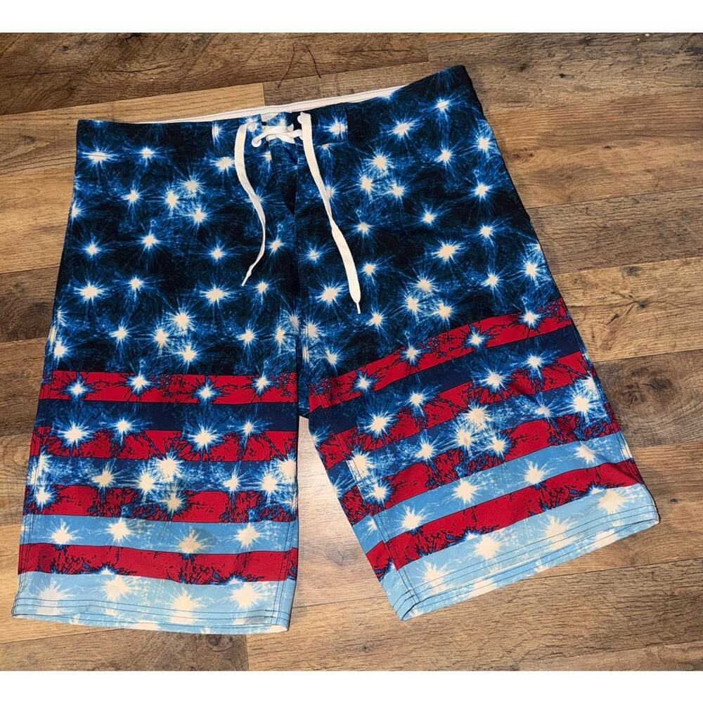 Burnside star stripe board shorts
